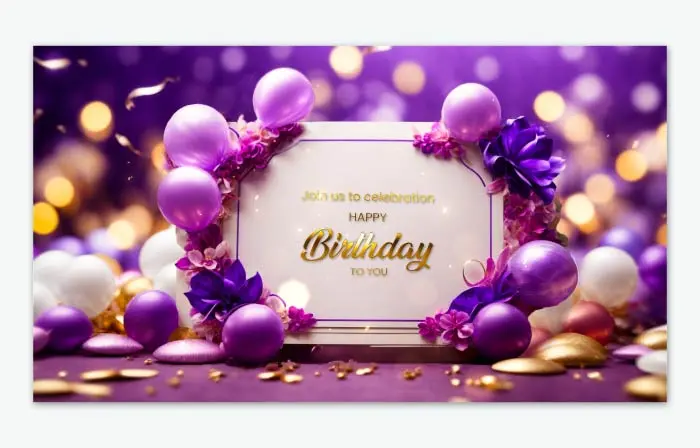 Masterful 3D Style Birthday Party Invitation Slideshow